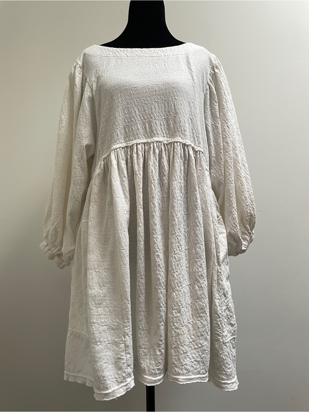 Free People Beach Ivory Textured Babydoll Tunic Dress Cover Up S